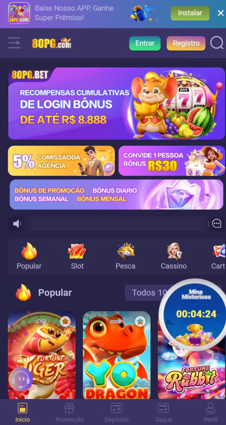80pg Cassino oficial jogos modernos Garanta seu Bônus